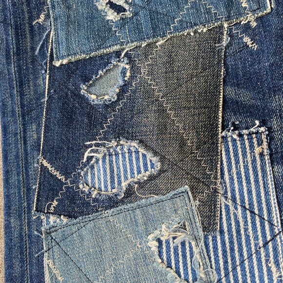 Levi's 513 x Junya Watanabe Patchwork Denim Jeans Men 30 x 32 Blue Casual Pants - Picture 16 of 16